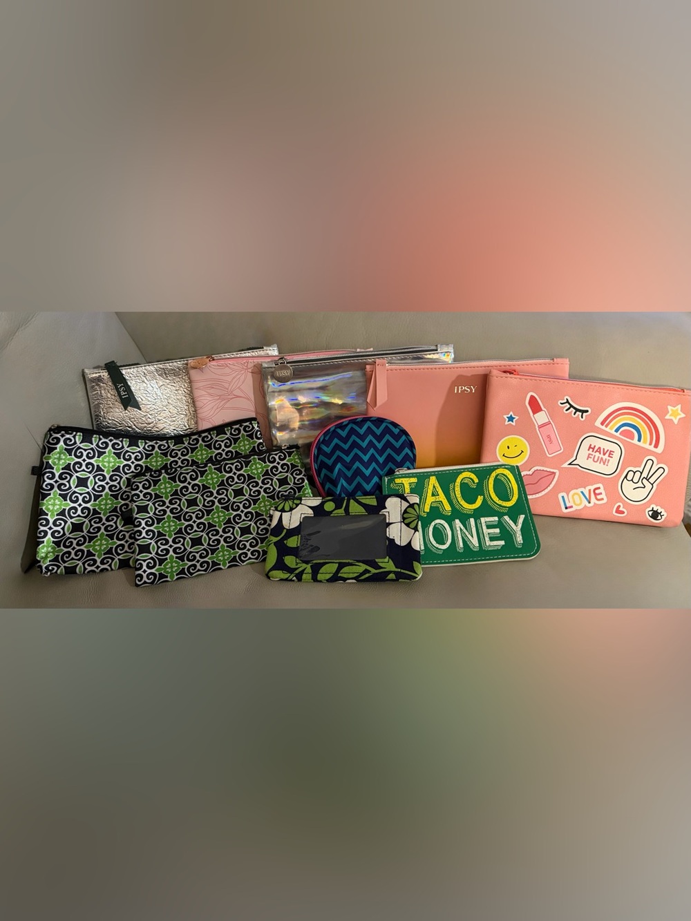 Make Up Bag/ Coin Lot of 10